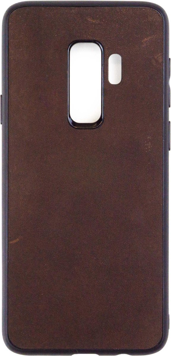 Leren Telefoonhoesje Samsung S9 PLUS – Bumper case - Chocolade Bruin