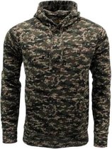 Groene Hoodie heren met capuchon - Light Sport Sweater - Camouflage kleding - Maat S