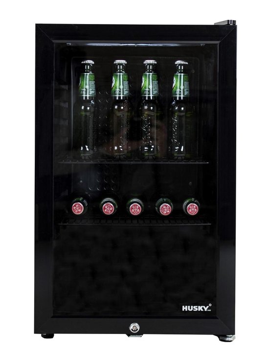Koelkast: Husky KK70-BK-NL-HU - Mini koelkast - 71 Liter - Horeca - Met Glazen Deur - Zwart, van het merk Husky