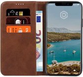 Casecentive Leather Wallet case - Étui portefeuille en cuir - iPhone 11 - Marron
