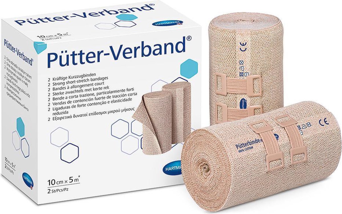 Goedkoopste Hartmann - Putter verband - met verbandklemmen - 8cm x 5 meter