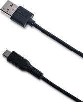 USB-Kabel Type-C, 1 meter, Zwart - Rubber - Celly