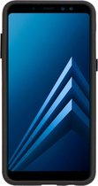 Mobiparts Rugged Tough Grip Case Samsung Galaxy A8 (2018) Zwart (Bulk) hoesje