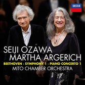 Martha Argerich, Mito Chamber Orchestra, Seiji Ozawa - Beethoven: Symphony No.1/Piano Concerto No.1 (CD)