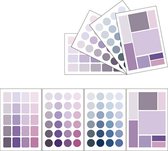 Set van 4 Stickervellen Colors Purple | 76 Verschillende Stickers Paars