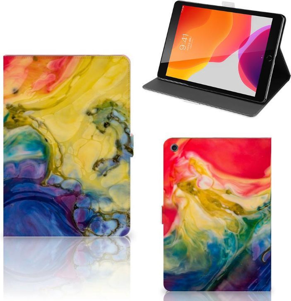 Hoes iPad 10.2 2019 | iPad 10.2 2020 | 10.2 2021 Watercolor Dark