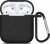 Airpods Siliconen Hoesje Case - Zwart- Geschikt voor Apple AirPods