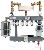CV-Compleet model De Luxe vloerverwarming verdeler 8 groepen met gescheiden systeem met A-Label pomp