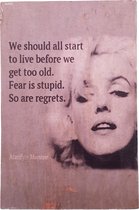 Tekstblok Quote  "We should all (M Monroe)"