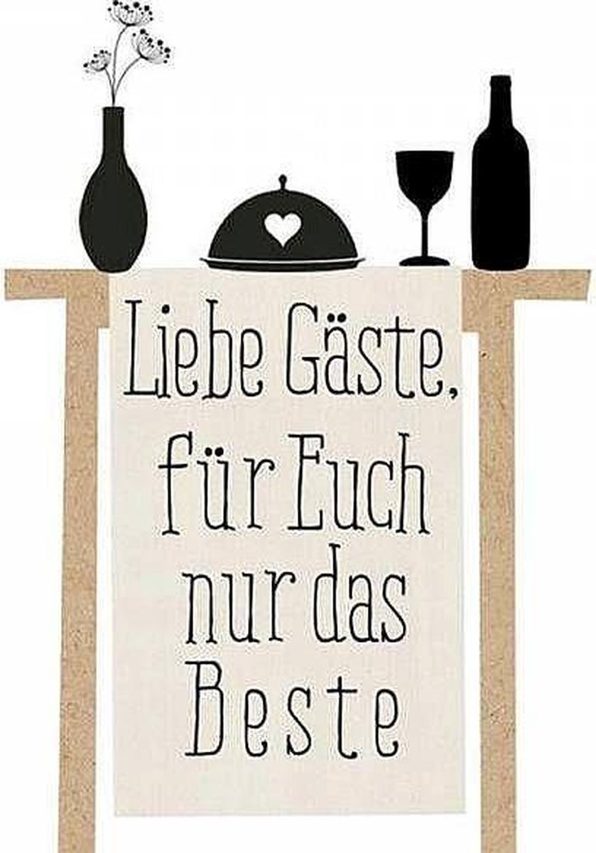 Servetten - Liebe Gäste - 40 stuks - 33 X 33 Cm