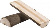 2x halve boomstammen lengte 23 cm.