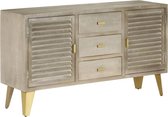 Dressoir Grijs Hout (Incl LW 3d klok) / Woonkamer dressoir / Servies kast / boekenkast / Ladekast