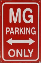 Wandbord - MG parking only -20x30cm-