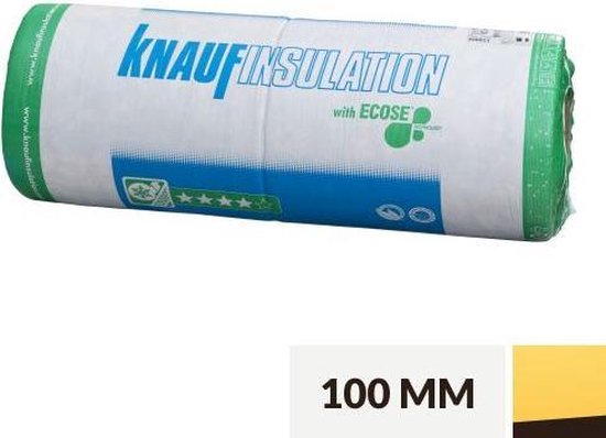 Laine de verre Knauf naturoll 032  100 mm d'épaisseur - 580 mm de
