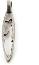 Losse hanger oud-zilverkleurig metaal dolfijn