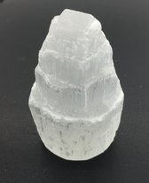Nettoyant d'aura de tourelle de pierres précieuses de sélénite pour plus d'énergie dans votre maison en cristal blanc