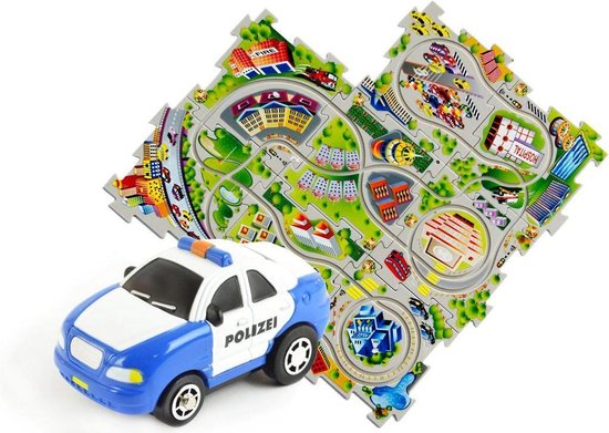 dun Fitness Dag Puzzle Pilot - puzzel politie set met auto | bol.com