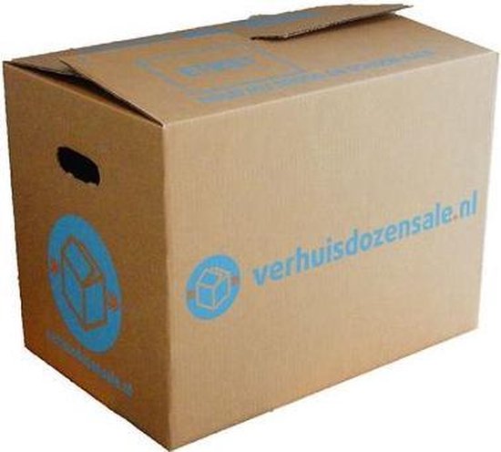 DE VERHUISWINKEL Sterke Verhuisdozen (475x315x330mm) Handige