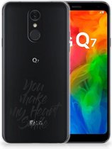 LG Q7 Siliconen hoesje met naam Heart Smile