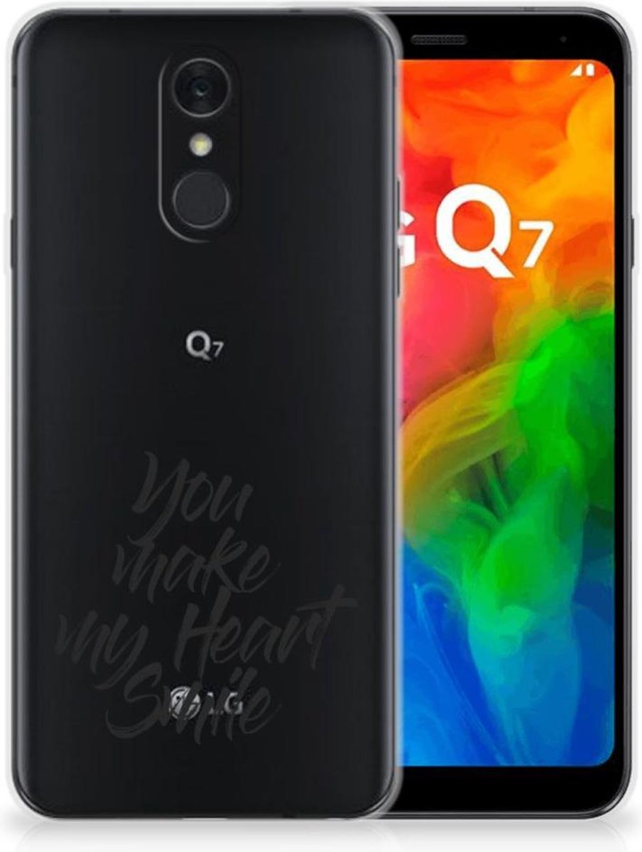 LG Q7 Siliconen hoesje met naam Heart Smile