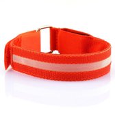 2 stuks Led verlichte armband (rood) voor sportievelingen die hardlopen, fietsen en wandelen en verder iedereen die in het donker gezien wil worden - Sport armband - Hardloop verlichting lampjes - Veiligheidsband - Reflecterende armband