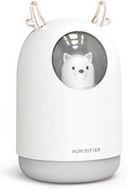Happy Sense Aroma Diffuser Doggy (kleur wit) met nachtlampje (7 kleuren LED), voor alle etherische en essentiële oliën - Vernevelaar Luchtbevochtiger Verdamper - Veilig en geschikt