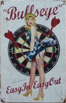 Wandbord Vintage Retro, Bulls eye, Mancave, Wand Decoratie, Emaille, Reclame Bord, Tekst, Grappig, Wandborden tekst, Schuur, Mannen Cadeau, Bar, Cafe, Kamer, Tinnen bord, Metal Sig