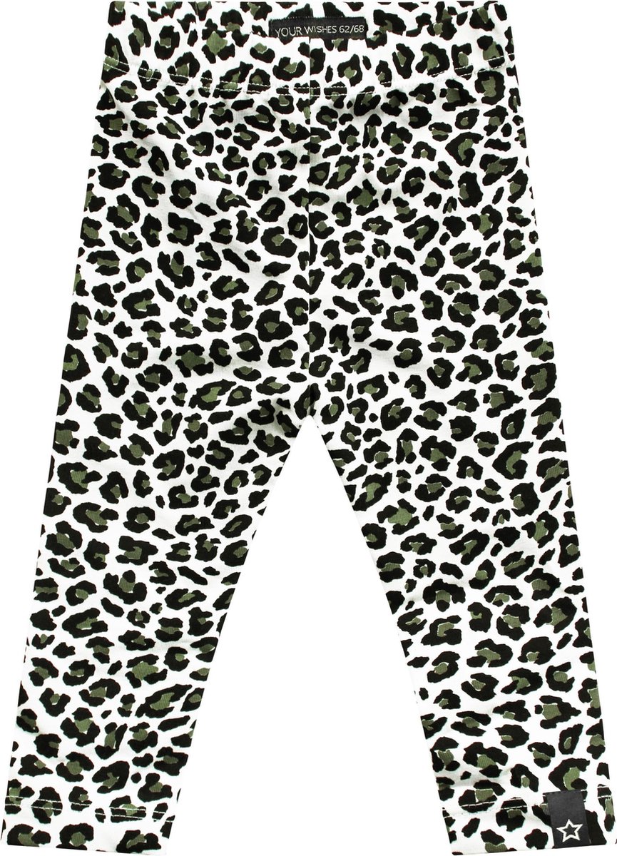 Your Wishes Meisjes Legging Leopard Camo - groen - Maat 62/68