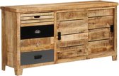 Dressoir Bruin Mango Hout Ladekast (Incl LW 3d klok) - wandkast - Tv kast- opbergkast - Boekenkast - opbergkast - Kast met lades - Sidetable - Wandtafel