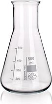 2x Erlenmeyer 500ml (hittebestendig borosilicaatglas, europees fabrikaat)