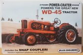 Allis Chalmers Tractor trekker Reclamebord van metaal METALEN-WANDBORD - MUURPLAAT - VINTAGE - RETRO - HORECA- BORD-WANDDECORATIE -TEKSTBORD - DECORATIEBORD - RECLAMEPLAAT - WANDPLAAT - NOSTA