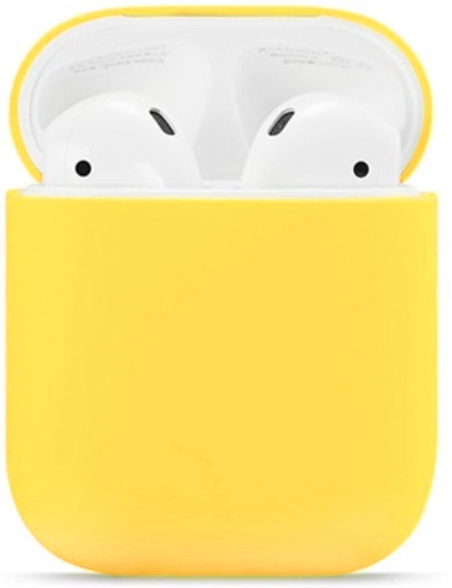 Siliconen Bescherm Hoesje Case Cover Geel voor Apple AirPods 1