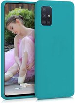 Samsung Galaxy A71 Hoesje - Siliconen Back Cover - Turquoise