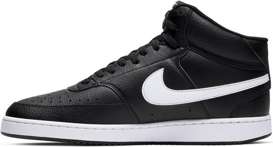 Nike Court Vision Mid Heren Sneakers - Black/White - Maat 43 | bol.com