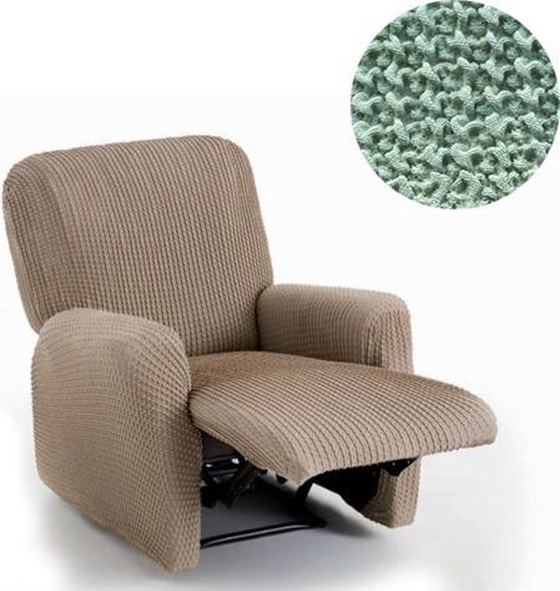 Milos - Stoelhoes voor uw relax fauteuil - 60cm tot 85cm breed - Mint