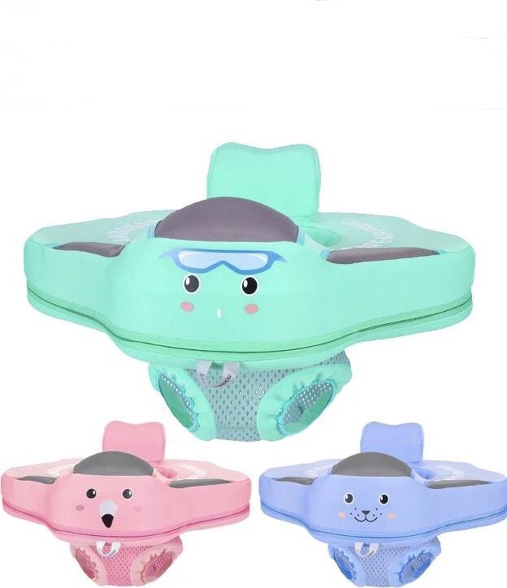 Baby float zwemband GROENE zwemband om je baby erin te laten ZITTEN