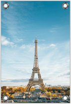 Tuinposter –De Eifeltoren - Parijs Frankrijk– 60x90cm Foto op Tuinposter (wanddecoratie voor buiten en binnen)