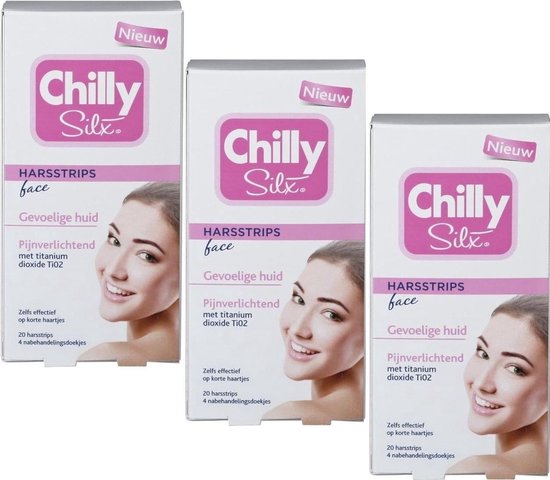 Chilly Silx Harsstrips Gezicht - Gevoelige Huid - 3 20 Stuks Voordeelverpakking | bol.com