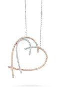 Velini jewels -P6559R -Hanger+Ketting -925 Zilver rosé -Cubic Zirkonia