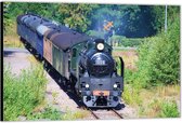 Dibond –Stoomtrein– 60x40 Foto op Aluminium (Wanddecoratie van metaal)