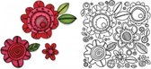 Sizzix Framelits Mal Set 10Pak met stempel - Flowers 6 659952 Tuin en handgemaakt