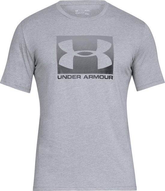 Under Armour UA BOXED SPORTSTYLE SS Heren Sportshirt - Grijs - Maat M