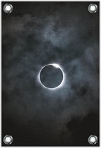 Tuinposter –Maan Eclips– 80x120cm Foto op Tuinposter (wanddecoratie voor buiten en binnen)