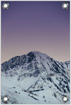 Tuinposter –Berg met Sneeuw– 60x90cm Foto op Tuinposter (wanddecoratie voor buiten en binnen)