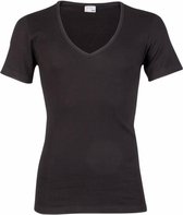 Beeren T-shirt diepe V-hals - Zwart - 100% katoen - XXL