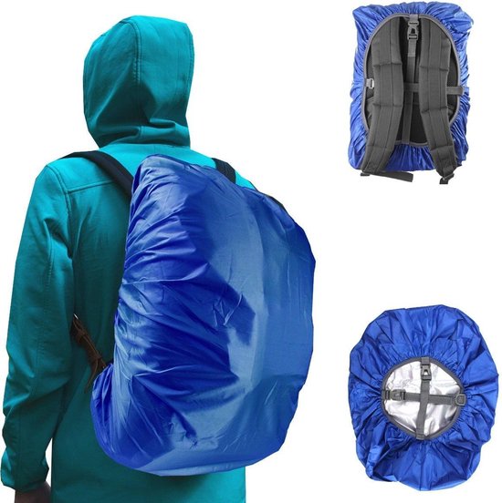 flightbags - flightbag voor backpack - flightbag regenhoes - 50-60 liter -  blauw | bol.com