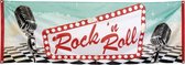 Boland - Decoratie - Jaren 50 Vlag Rock 'n Roll 220x74cm