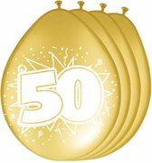 Ballonnen - 50 - Goud - 8st.