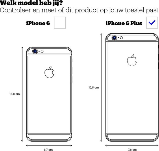 De kamer schoonmaken Wijzer Verdampen Waterdichte Stofdichte Apple iPhone 6/6s Plus + Hoes Case | Op Maat  Gemaakte... | bol.com
