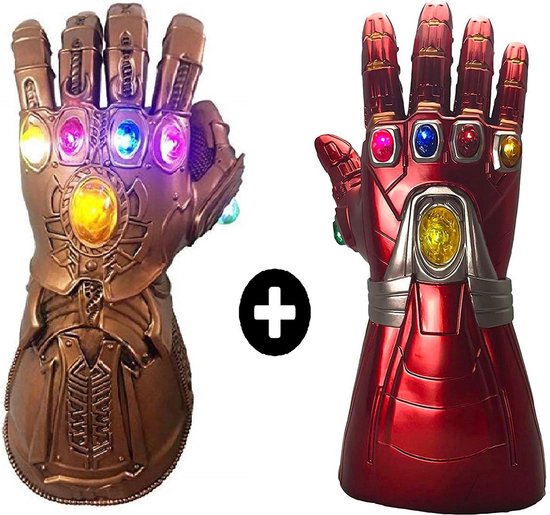 Le gant Thanos Infinity Gauntlet et le gant Tony Stark Power Gauntlet